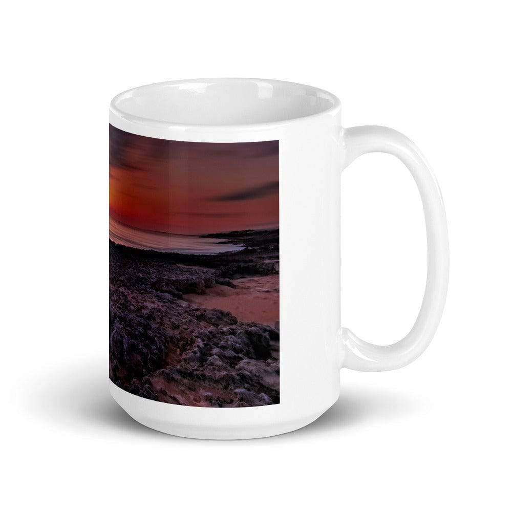 White glossy mug/Sunset On Mars - Enet Images