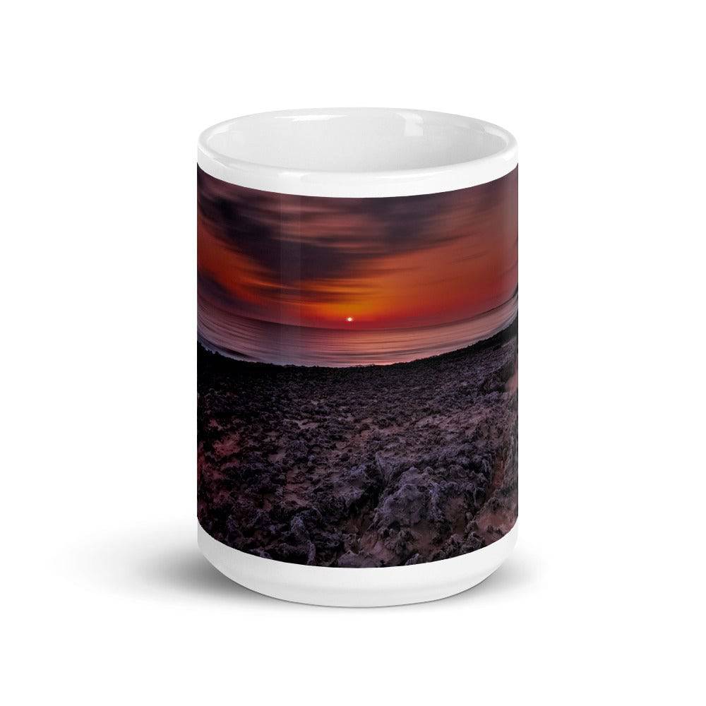 White glossy mug/Sunset On Mars - Enet Images