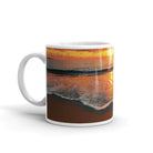 White glossy mug/Sunset On The Beach - Enet Images