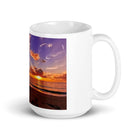 White glossy mug/Sunset On The Beach - Enet Images