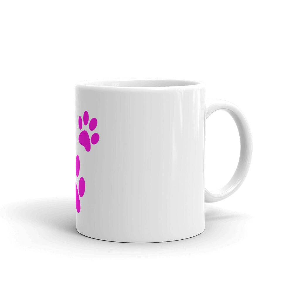 White glossy mug/Three Pet Prints - Enet Images