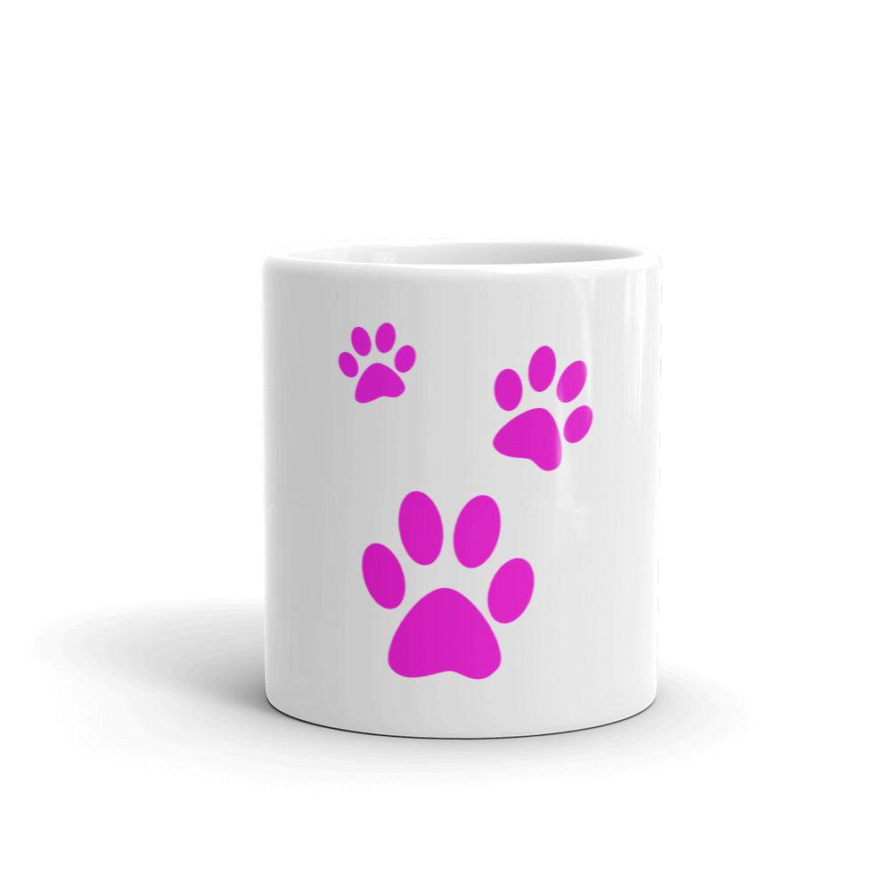 White glossy mug/Three Pet Prints - Enet Images