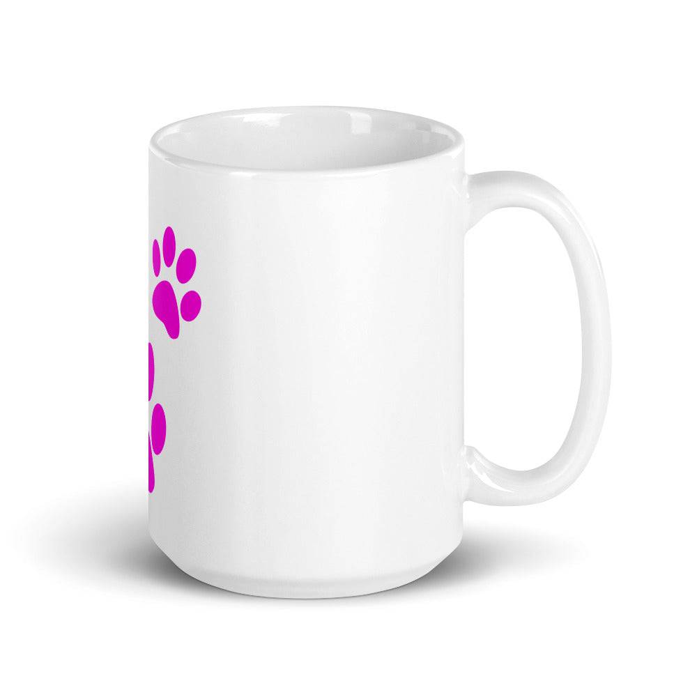 White glossy mug/Three Pet Prints - Enet Images