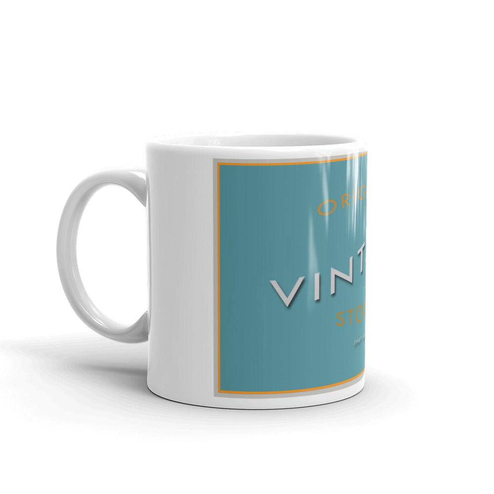 White glossy mug/Vintage Stories - Enet Images