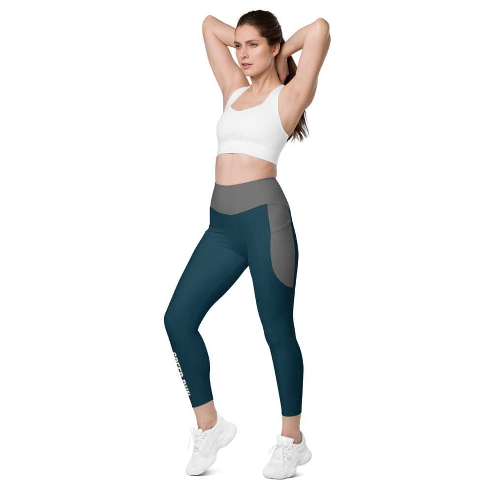 Leggings with pockets/Speed-Run/Blue-Grey - Enet Images