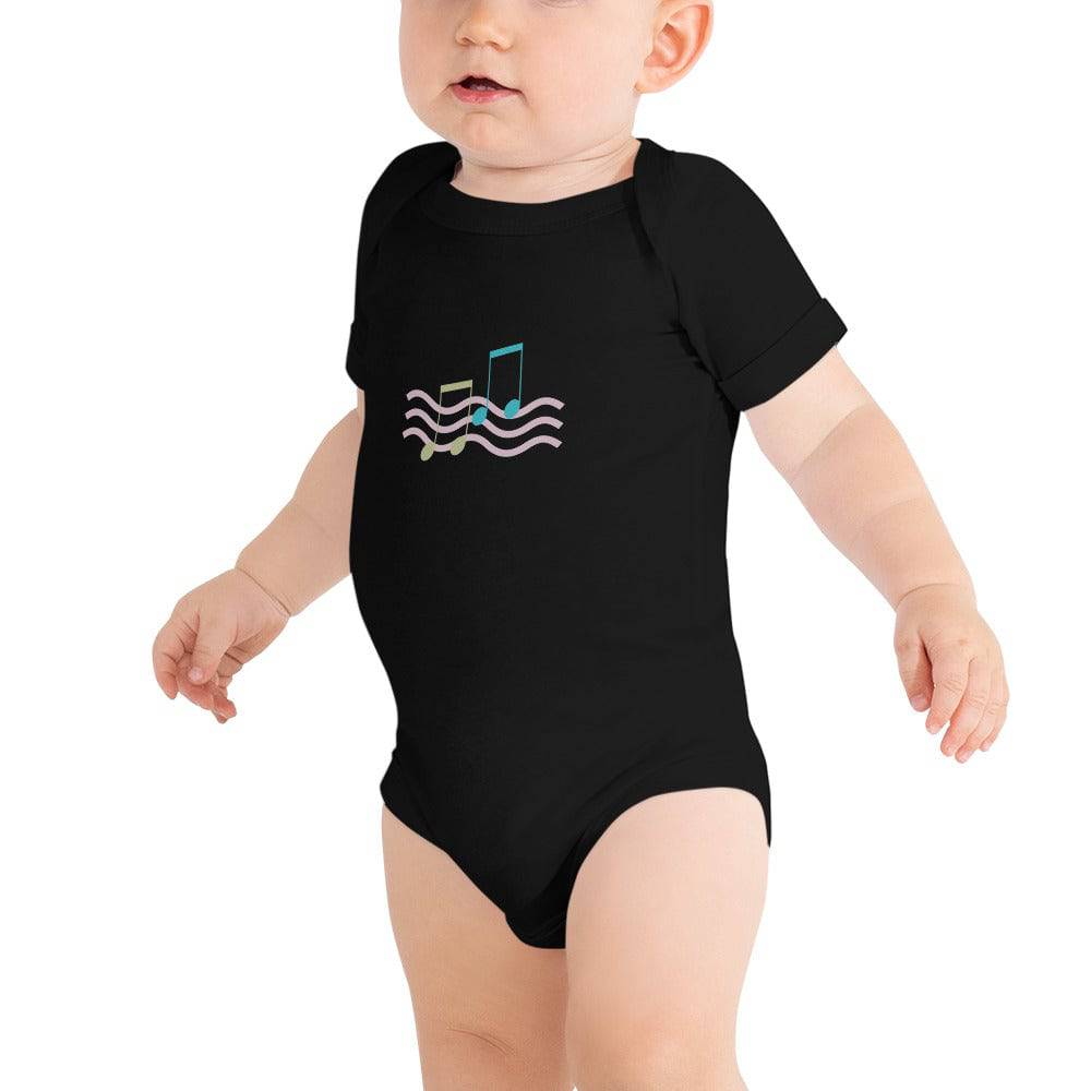 Baby short sleeve one piece/Music - Enet Images