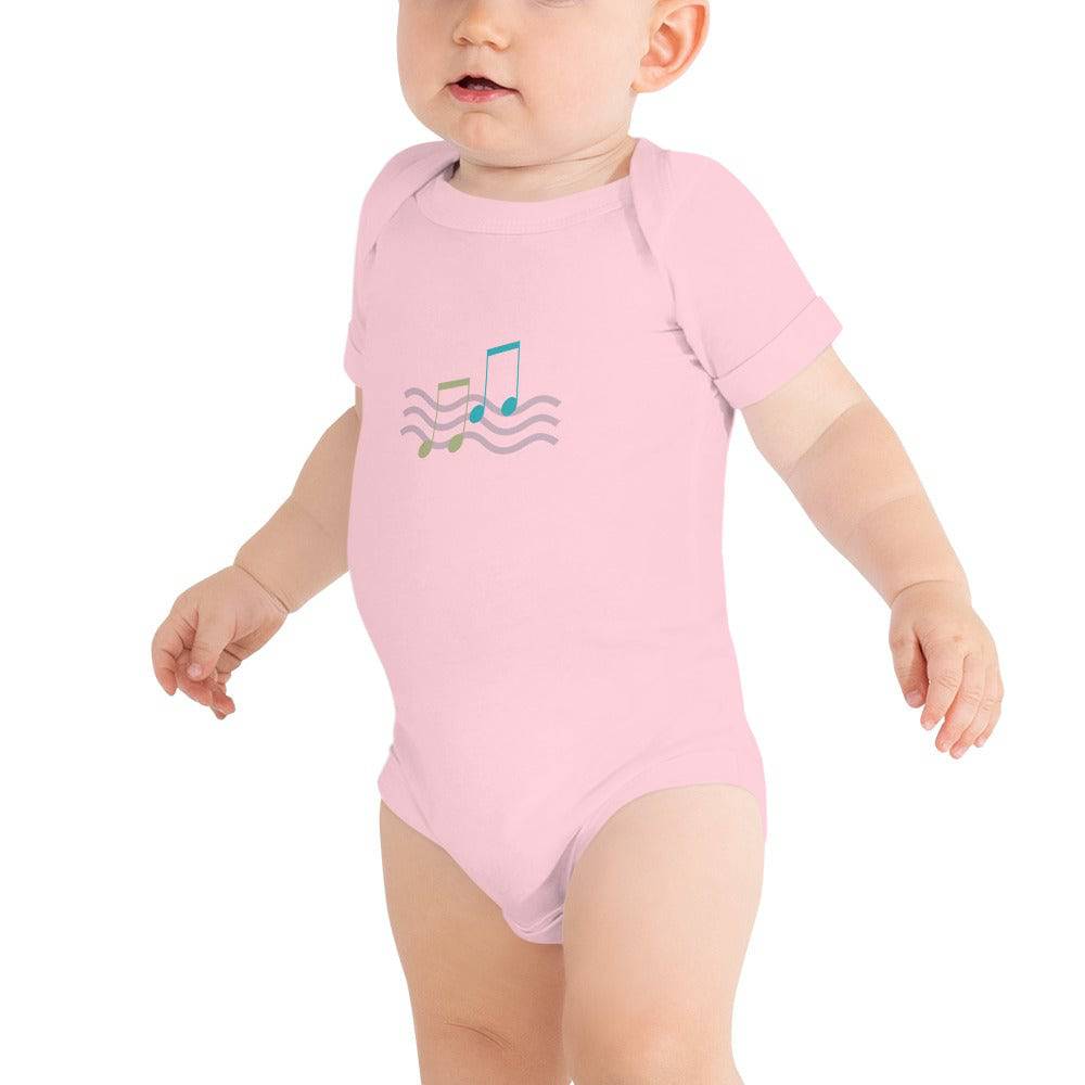 Baby short sleeve one piece/Music - Enet Images