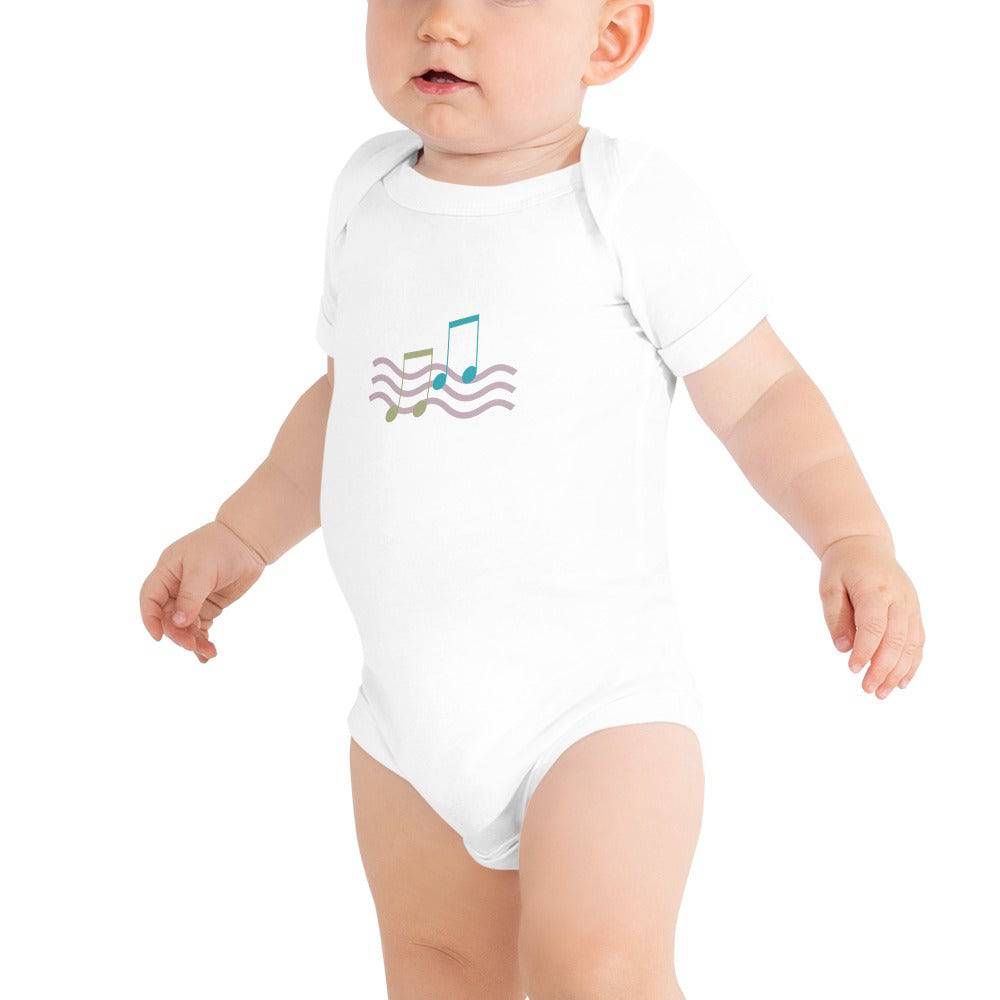 Baby short sleeve one piece/Music - Enet Images