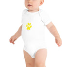 Baby short sleeve one piece/Pet Me Yellow - Enet Images