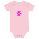 Baby short sleeve one piece/Pet Print Fushia - Enet Images