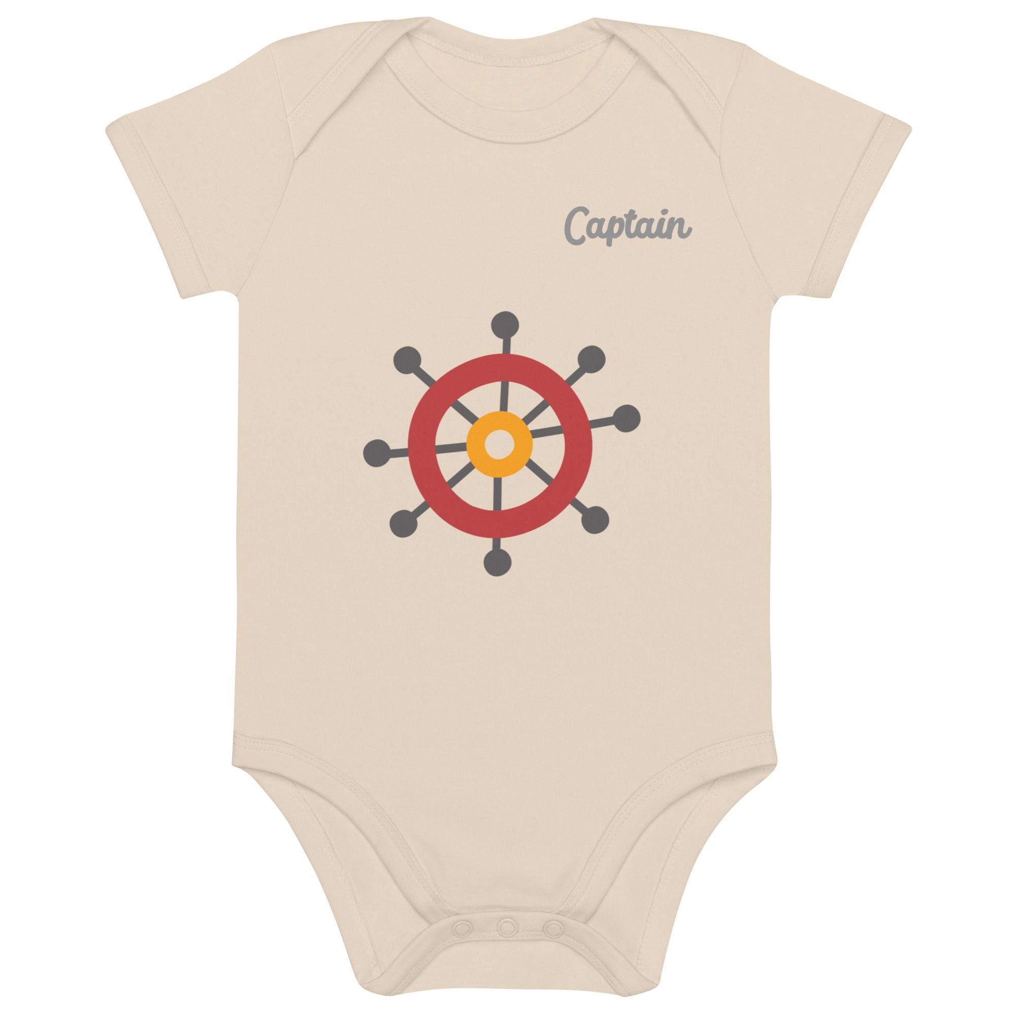 Organic cotton baby bodysuit-Captain - Enet Images