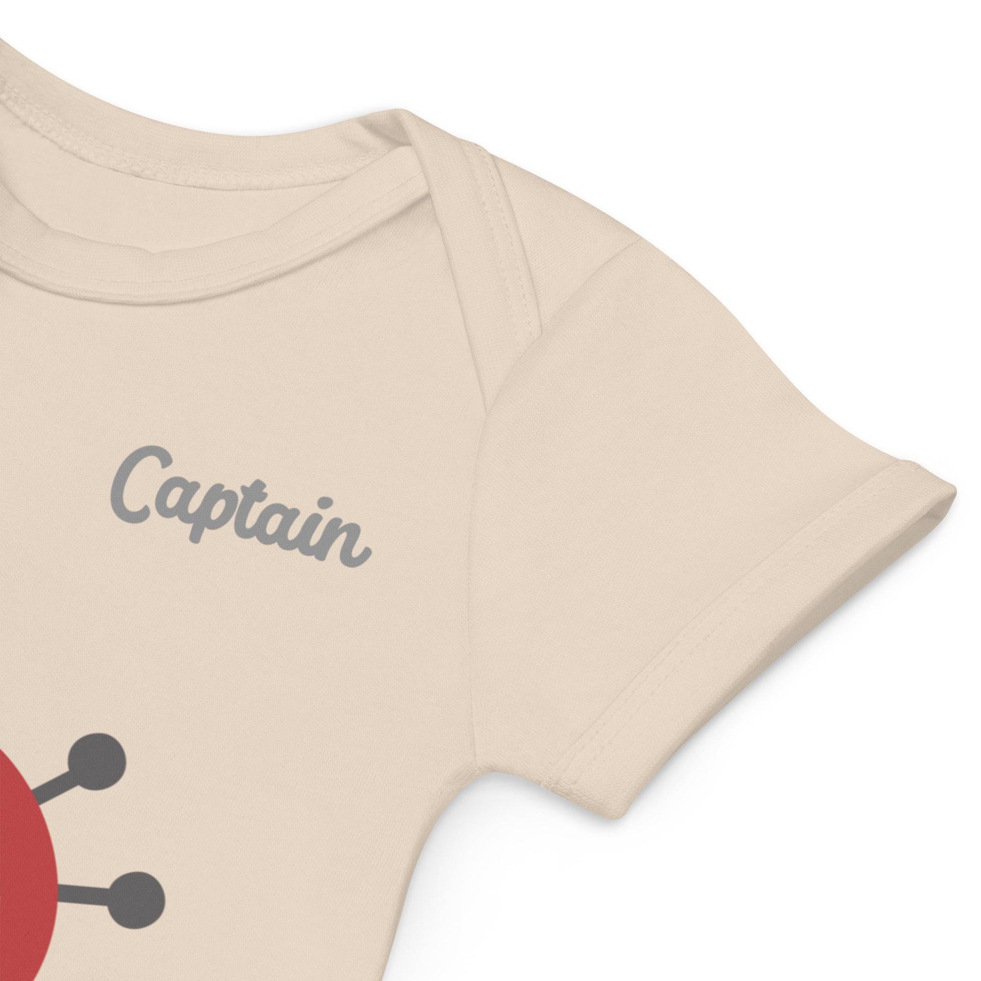 Organic cotton baby bodysuit-Captain - Enet Images