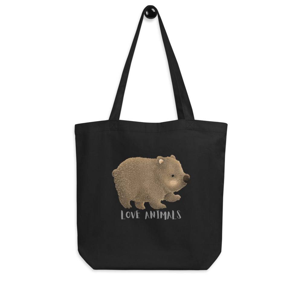 Eco Tote Bag/Love Animals Wombat - Enet Images