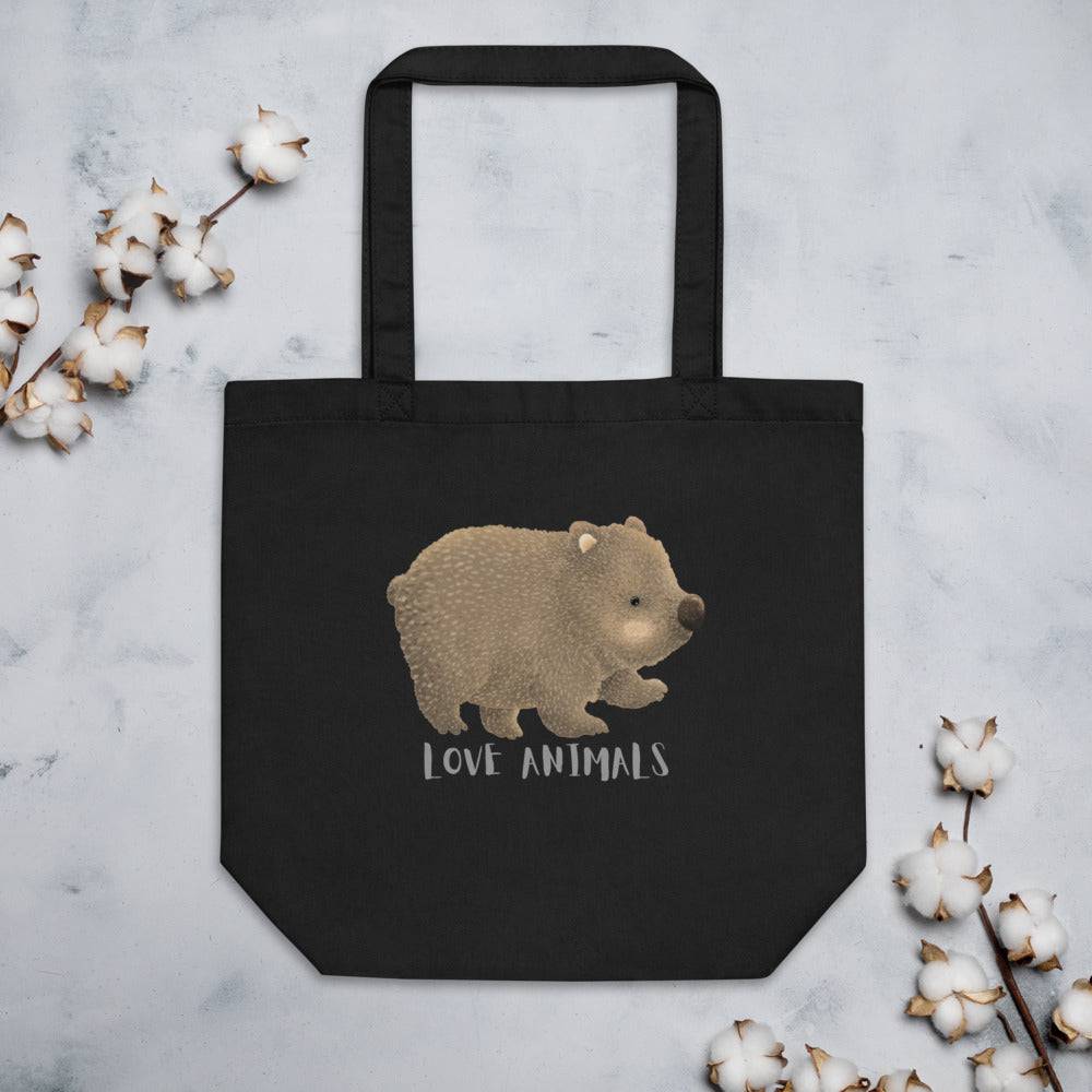 Eco Tote Bag/Love Animals Wombat - Enet Images