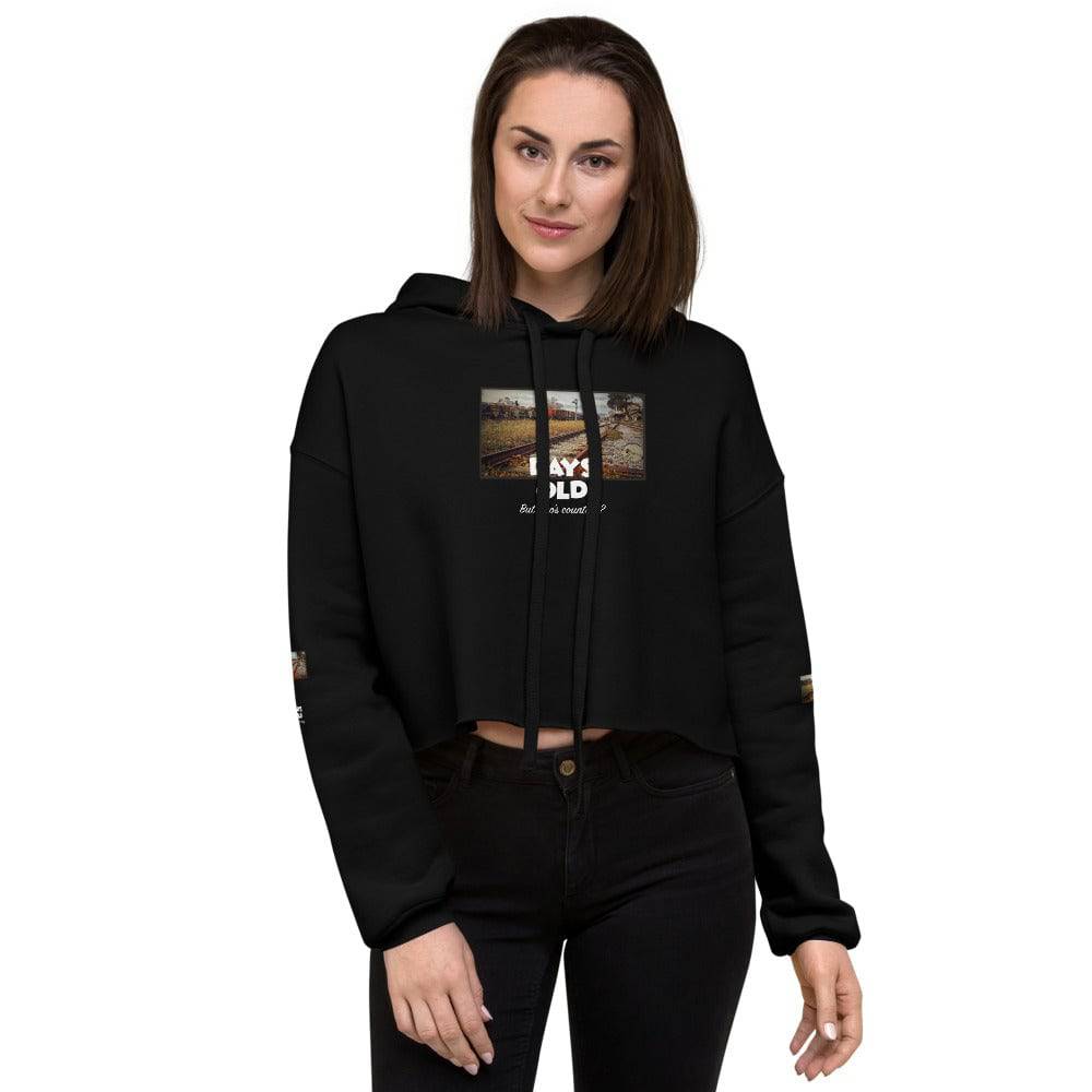 Crop Hoodie/old rail station - Enet Images