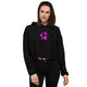 Crop Hoodie/Pet Print Fushia - Enet Images