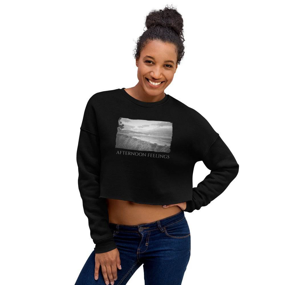 Crop Sweatshirt/Afternoon Feelings/Personalized - Enet Images