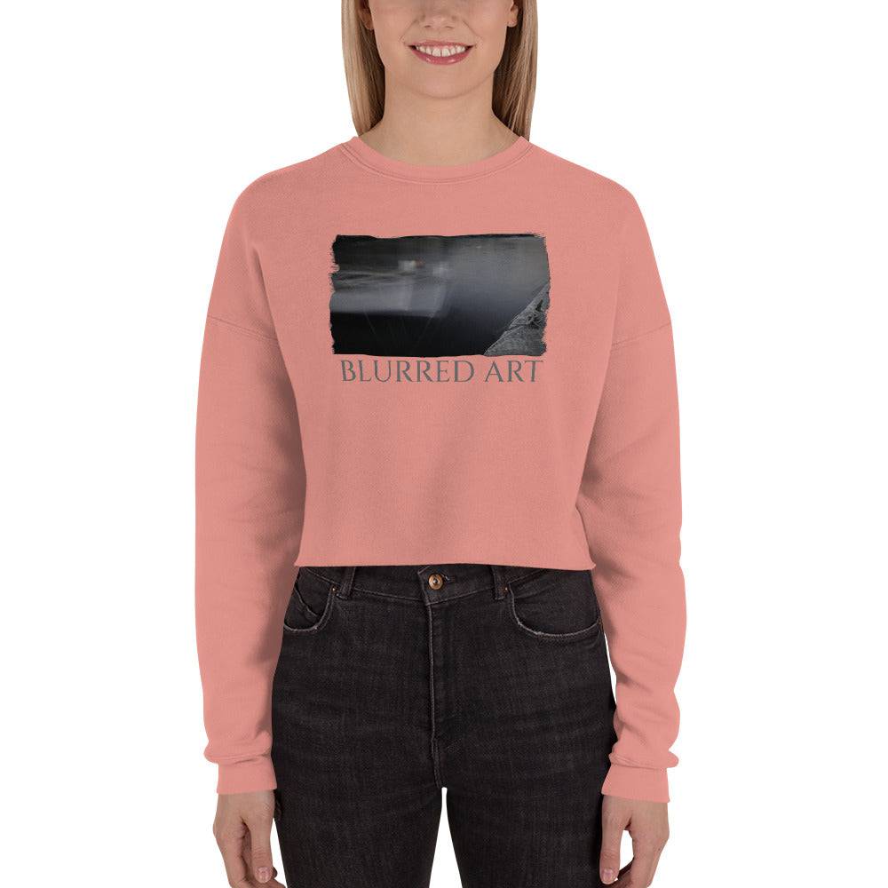 Crop Sweatshirt/Blurrede Art/Personalized - Enet Images