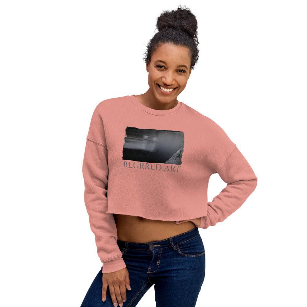 Crop Sweatshirt/Blurrede Art/Personalized - Enet Images