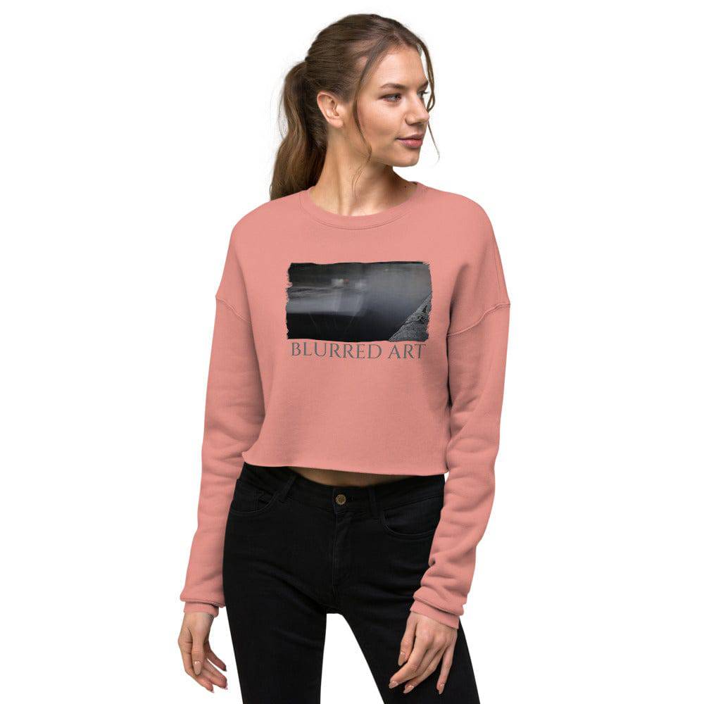 Crop Sweatshirt/Blurrede Art/Personalized - Enet Images