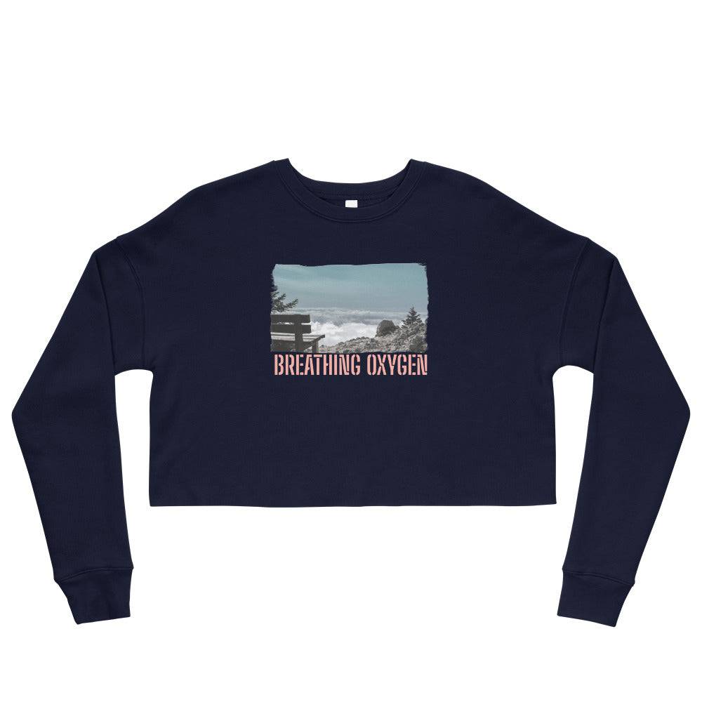 Crop Sweatshirt/Breathing Oxygen /Personalized - Enet Images