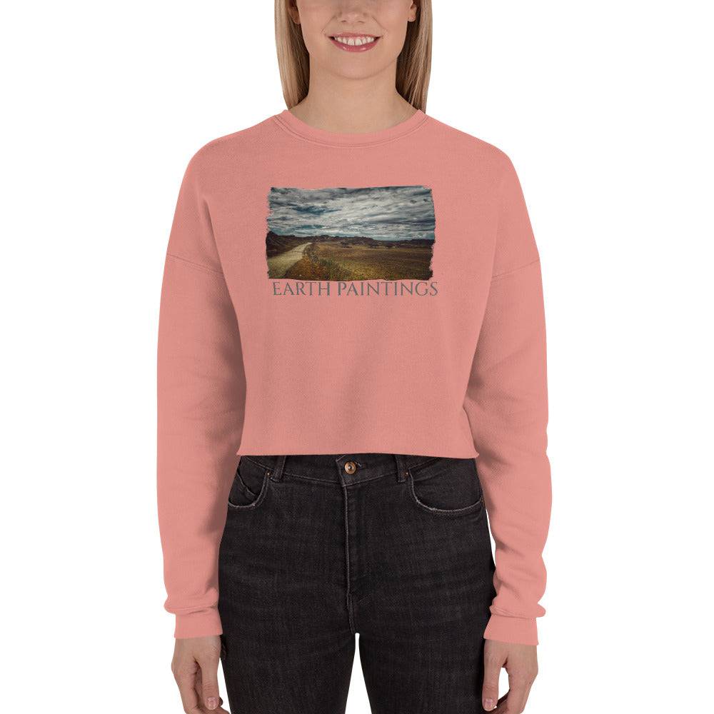 Crop Sweatshirt/Earth Paintings/Personalized - Enet Images