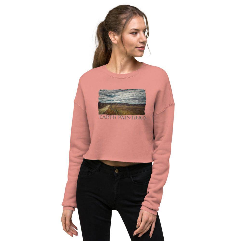 Crop Sweatshirt/Earth Paintings/Personalized - Enet Images