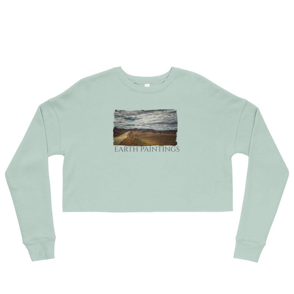 Crop Sweatshirt/Earth Paintings/Personalized - Enet Images