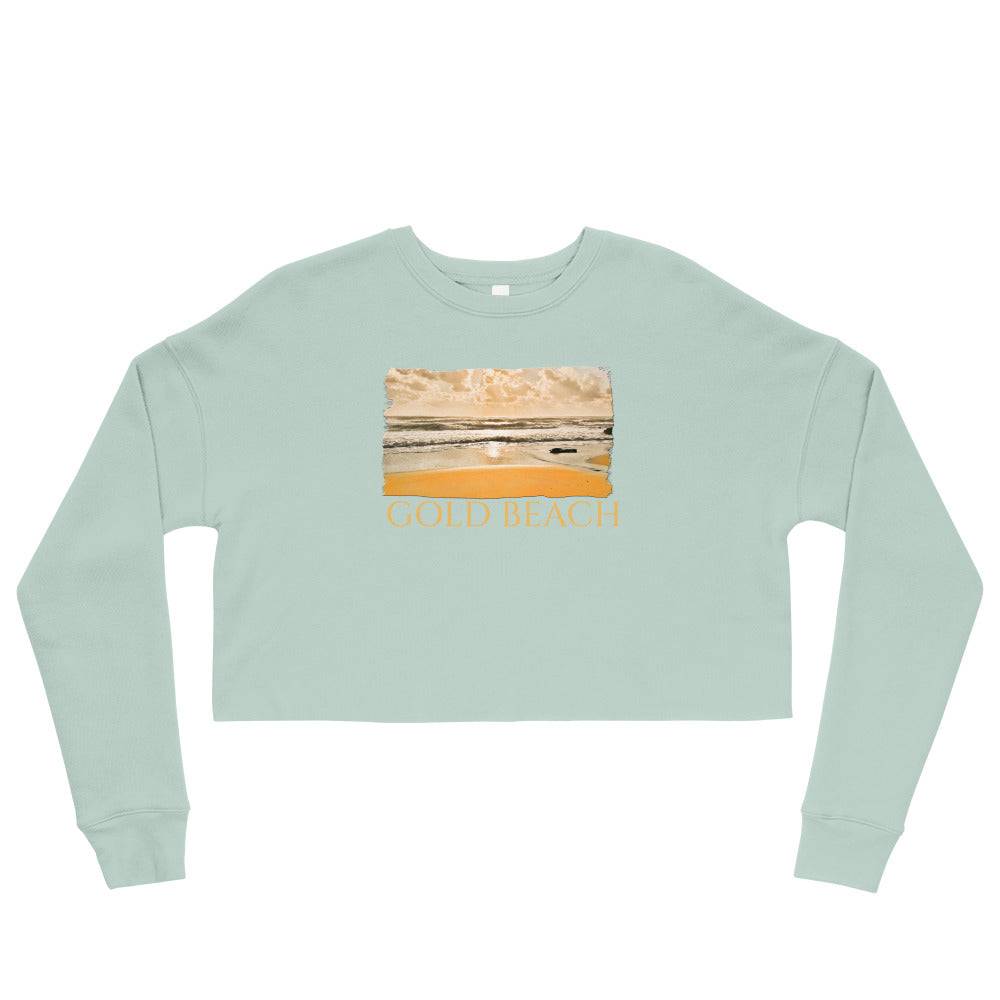 Crop Sweatshirt/Gold Beach/Personalised - Enet Images