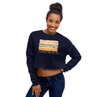 Crop Sweatshirt/Gold Beach/Personalised - Enet Images