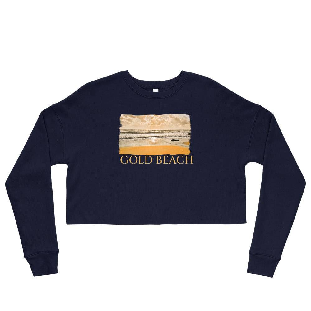 Crop Sweatshirt/Gold Beach/Personalised - Enet Images