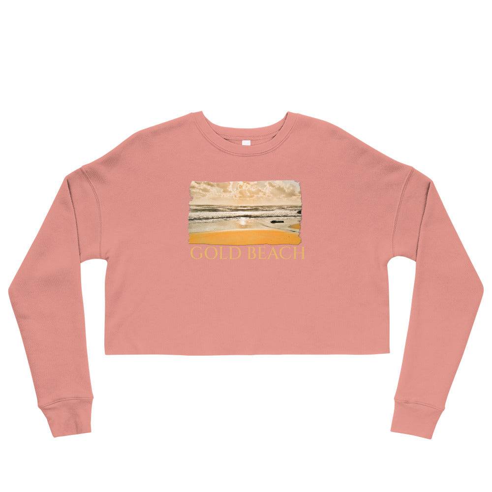 Crop Sweatshirt/Gold Beach/Personalised - Enet Images