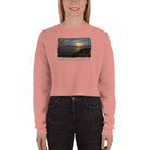 Crop Sweatshirt/Green Sunset/Personalized - Enet Images