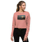 Crop Sweatshirt/Green Sunset/Personalized - Enet Images