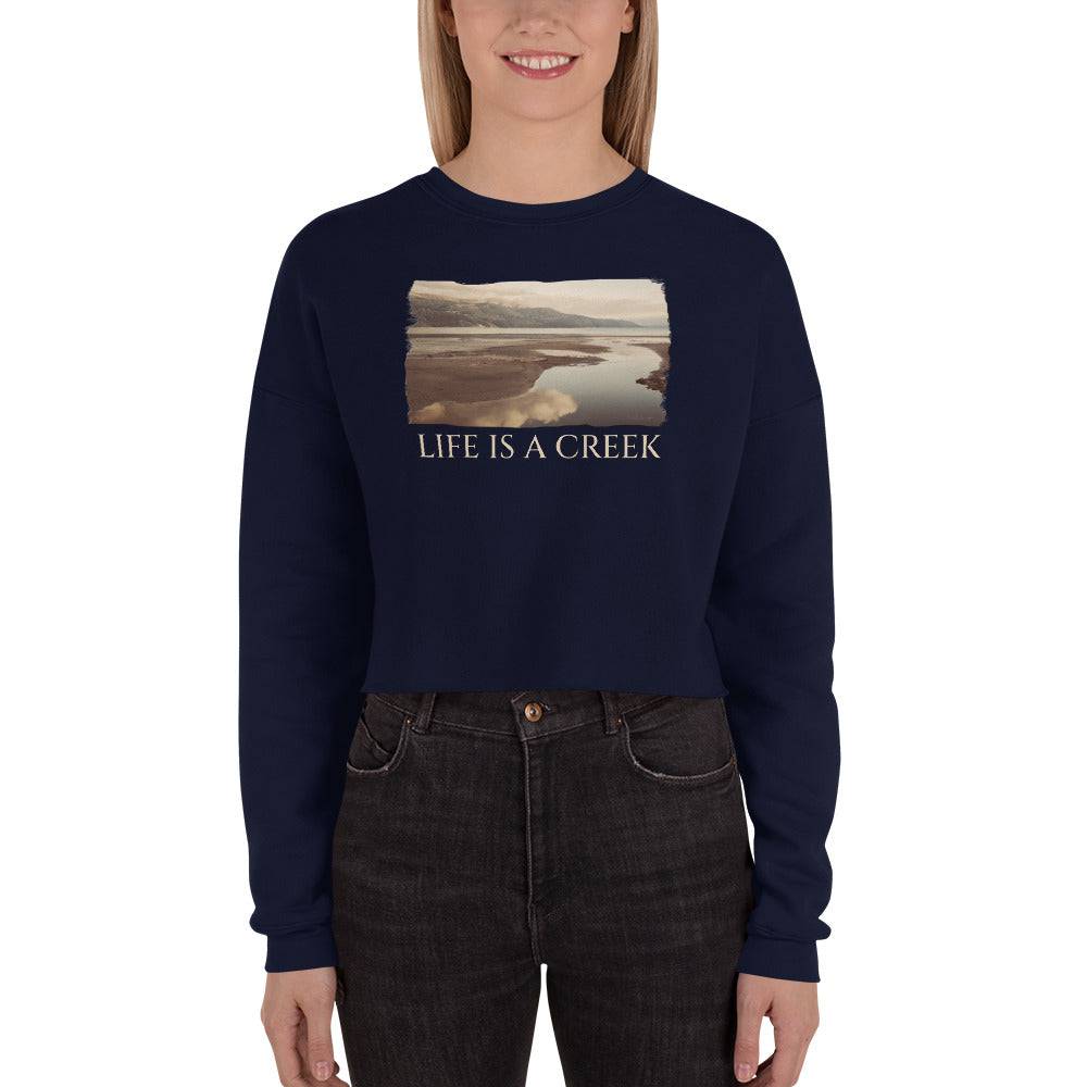 Crop Sweatshirt/Life Is A Creek/Personalised - Enet Images