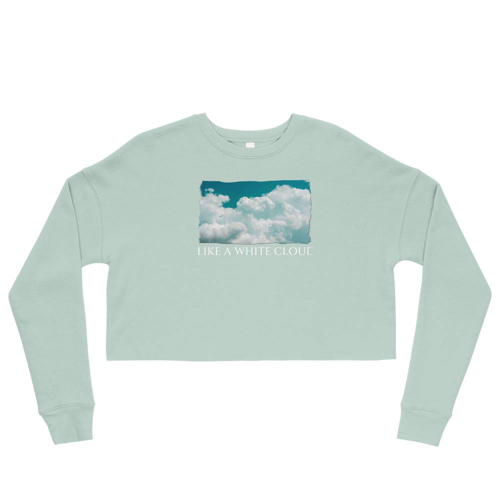 Crop Sweatshirt/Like A White Cloud/Personalized - Enet Images