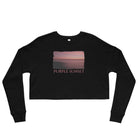 Crop Sweatshirt/Purple Sunset/Personalized - Enet Images