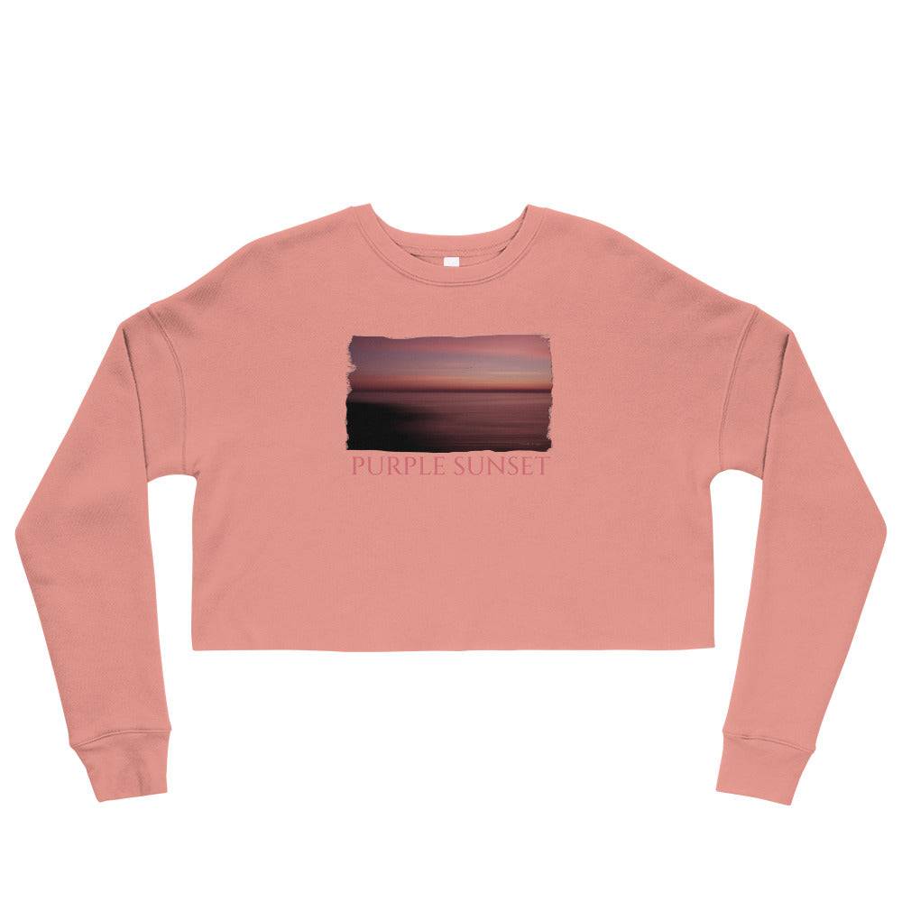 Crop Sweatshirt/Purple Sunset/Personalized - Enet Images