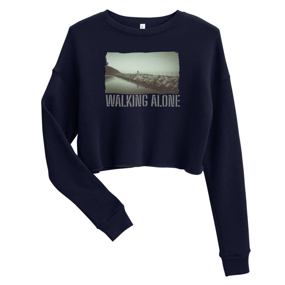 Crop Sweatshirt/Walking Alone/Personalized - Enet Images