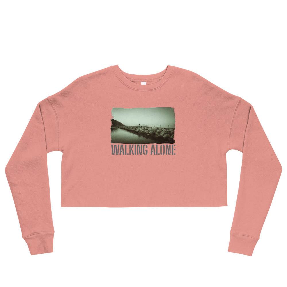 Crop Sweatshirt/Walking Alone/Personalized - Enet Images