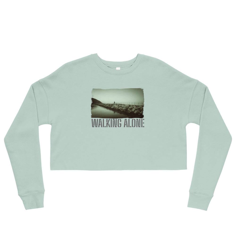 Crop Sweatshirt/Walking Alone/Personalized - Enet Images