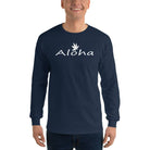 Men’s Long Sleeve Shirt/Aloha White - Enet Images