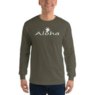 Men’s Long Sleeve Shirt/Aloha White - Enet Images