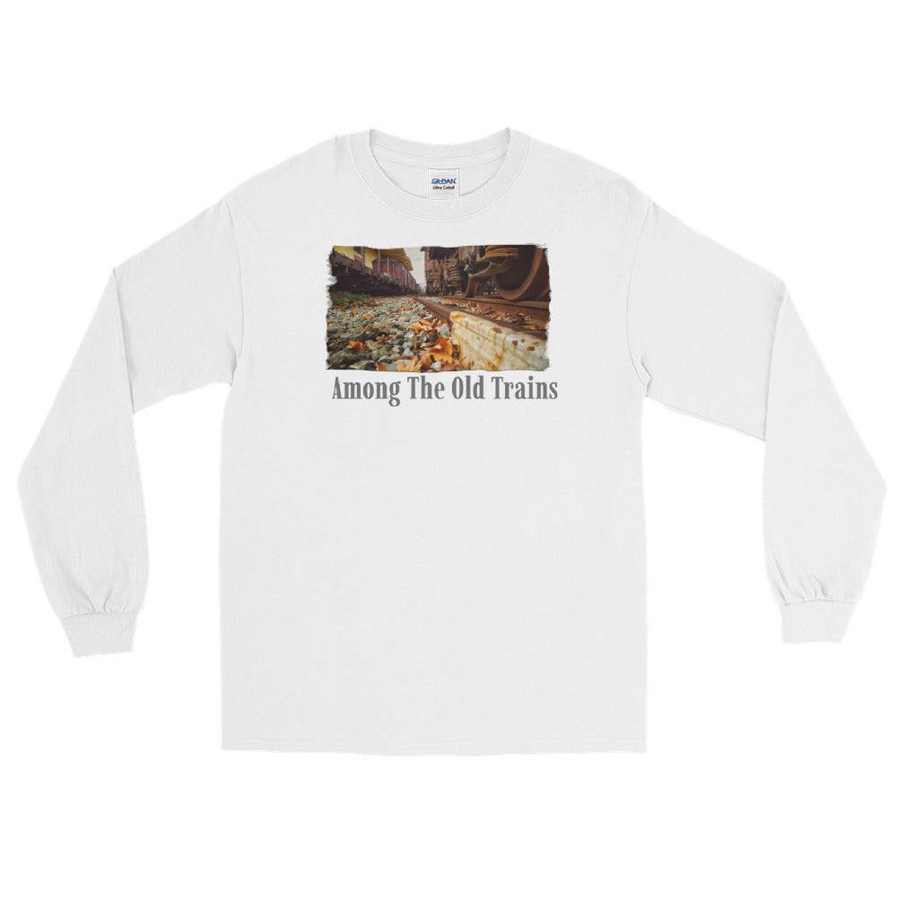 Men’s Long Sleeve Shirt/Among The Old Trains - Enet Images