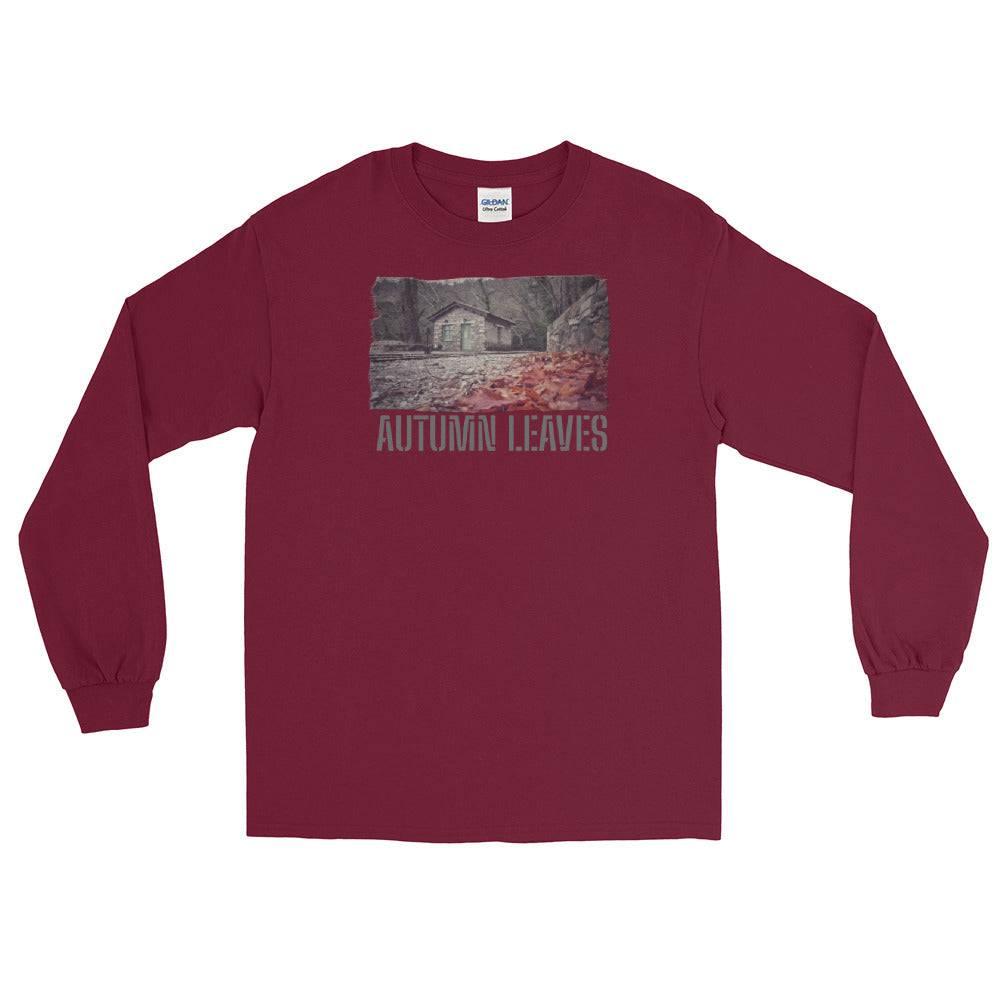 Men’s Long Sleeve Shirt/Autumn Leaves/personalised - Enet Images