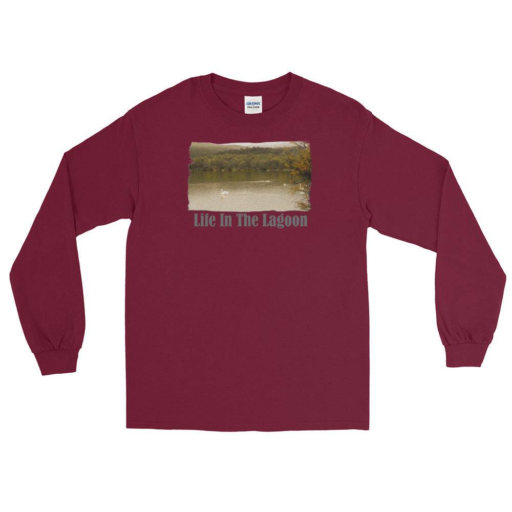 Men’s Long Sleeve Shirt/Life In The Lagoon/Personalized - Enet Images