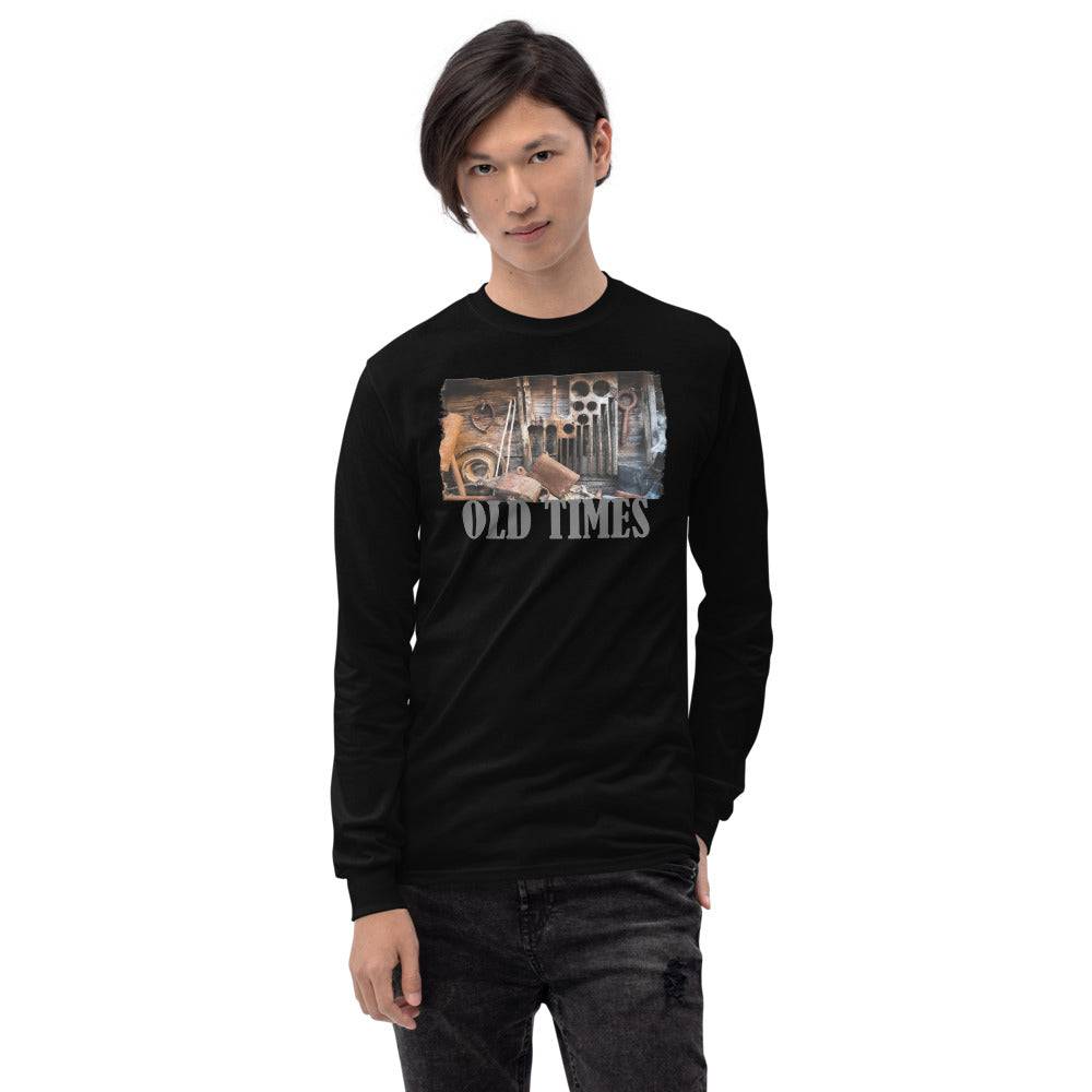 Men’s Long Sleeve Shirt/Old Times/Personalized - Enet Images