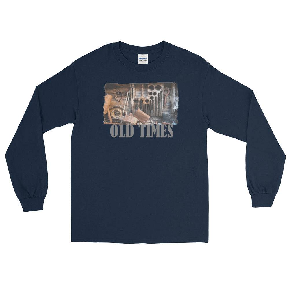 Men’s Long Sleeve Shirt/Old Times/Personalized - Enet Images