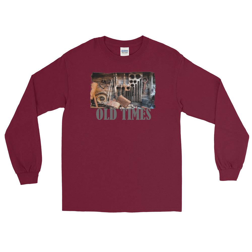 Men’s Long Sleeve Shirt/Old Times/Personalized - Enet Images