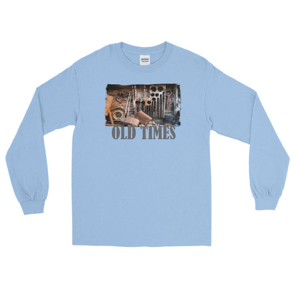 Men’s Long Sleeve Shirt/Old Times/Personalized - Enet Images